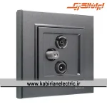 پریز آنتن RD-SAT-TV برلیان زغال سنگی ایران الکتریک