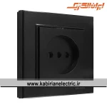 پریز برق ساده برلیان مشکی ایران الکتریک