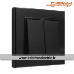 کلید دو پل برلیان مشکی ایران الکتریک