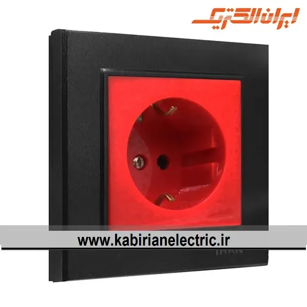 KB-001461 پریز برق UPS برلیان مشکی ایران الکتریک - تصویر 1