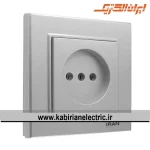 پریز برق ساده برلیان نقره ای ایران الکتریک
