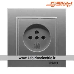 پریز تلفن دوکاره برلیان نقره ای ایران الکتریک - تصویر 2