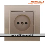 پریز برق ساده برلیان پلکسی بژ ایران الکتریک - تصویر 2