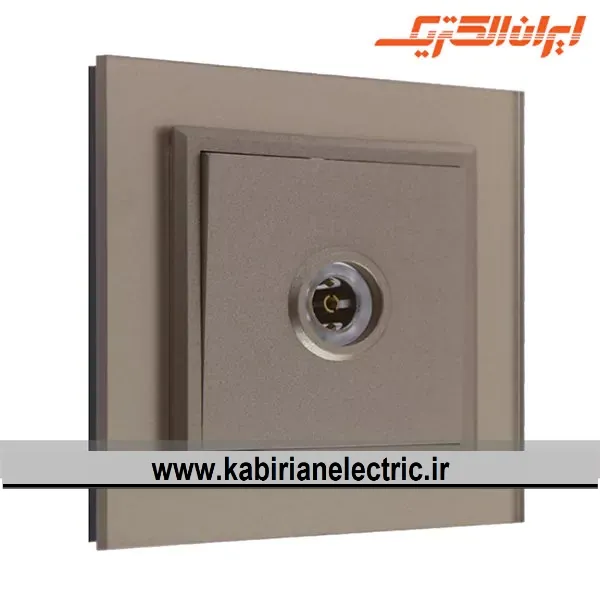 KB-001511 پریز آنتن TV برلیان پلکسی بژ ایران الکتریک - تصویر 1