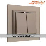 کلید دو پل برلیان پلکسی بژ ایران الکتریک