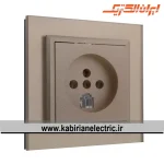 پریز تلفن دوکاره برلیان پلکسی بژ ایران الکتریک