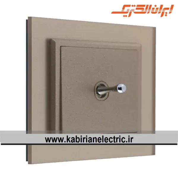 KB-001521 شاسی زنگ اهرمی برلیان پلکسی بژ ایران الکتریک - تصویر 1