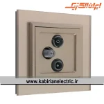 پریز آنتن RD-SAT-TV برلیان پلکسی بژ ایران الکتریک