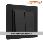 کلید دو پل برلیان پلکسی مشکی ایران الکتریک