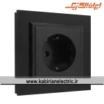 پریز برق ارتدار برلیان پلکسی مشکی ایران الکتریک