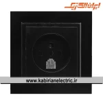 پریز تلفن دوکاره برلیان پلکسی مشکی ایران الکتریک - تصویر 2