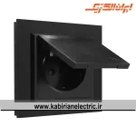 پریز برق ارت دربدار برلیان پلکسی مشکی ایران الکتریک