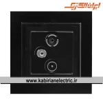 پریز آنتن RD-SAT-TV برلیان پلکسی مشکی ایران الکتریک - تصویر 2