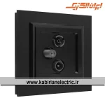 پریز آنتن RD-SAT-TV برلیان پلکسی مشکی ایران الکتریک