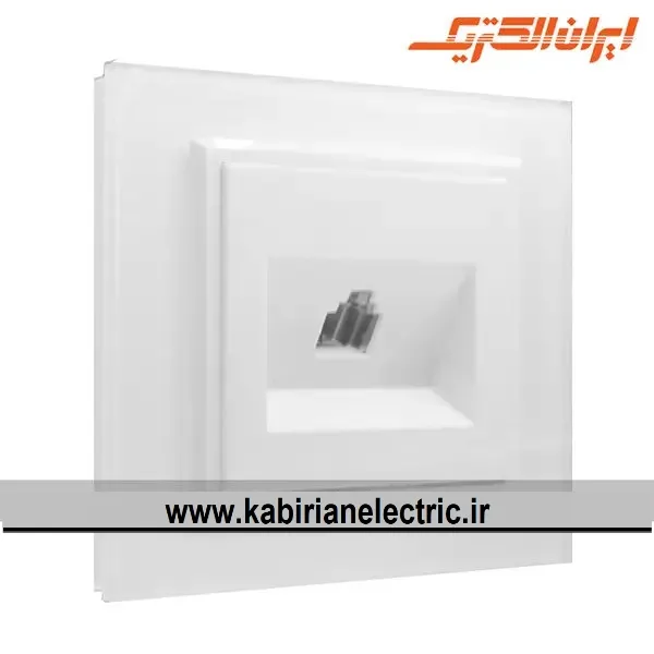 KB-001574 سوکت تلفن برلیان پلکسی سفید ایران الکتریک - تصویر 1
