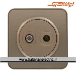 پریز آنتن دوتایی TV-SAT اسپیناس بژ زه بژ ایران الکتریک - تصویر 2