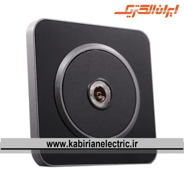 KB-001623 پریز آنتن TV اسپیناس زغالی زه مشکی ایران الکتریک - تصویر 1