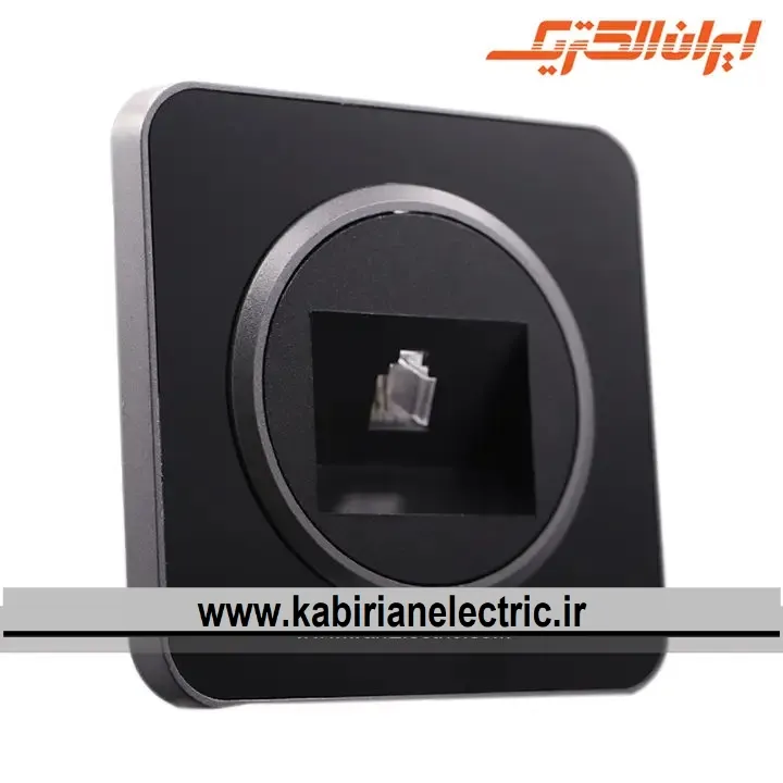 KB-001630 سوکت تلفن اسپیناس زغالی زه مشکی ایران الکتریک - تصویر 1