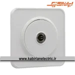پریز آنتن TV اسپیناس سفید زه سفید ایران الکتریک