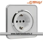 پریز برق ارتدار اسپیناس سیلور زه سفید میان سفید ایران الکتریک