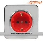 پریز برق UPS اسپیناس سیلور زه سفید میان سفید ایران الکتریک - تصویر 2