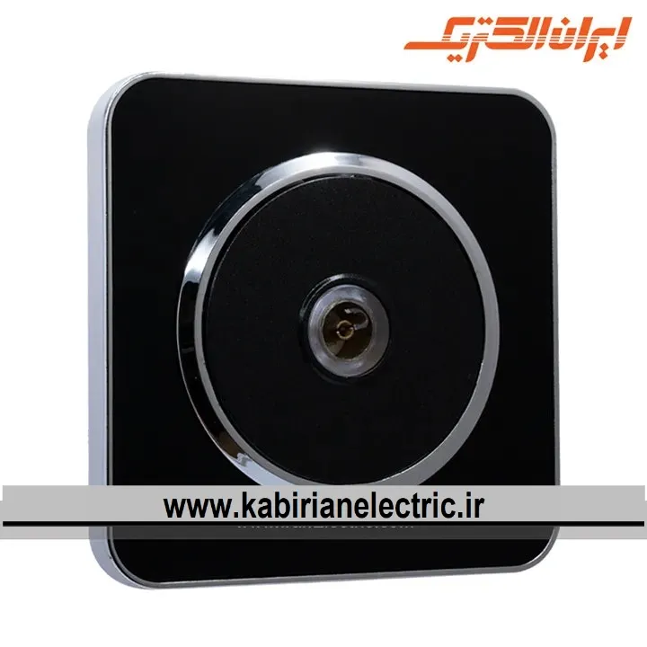 KB-001707 پریز آنتن TV اسپیناس سیلور زه مشکی میان مشکی ایران الکتریک - تصویر 1