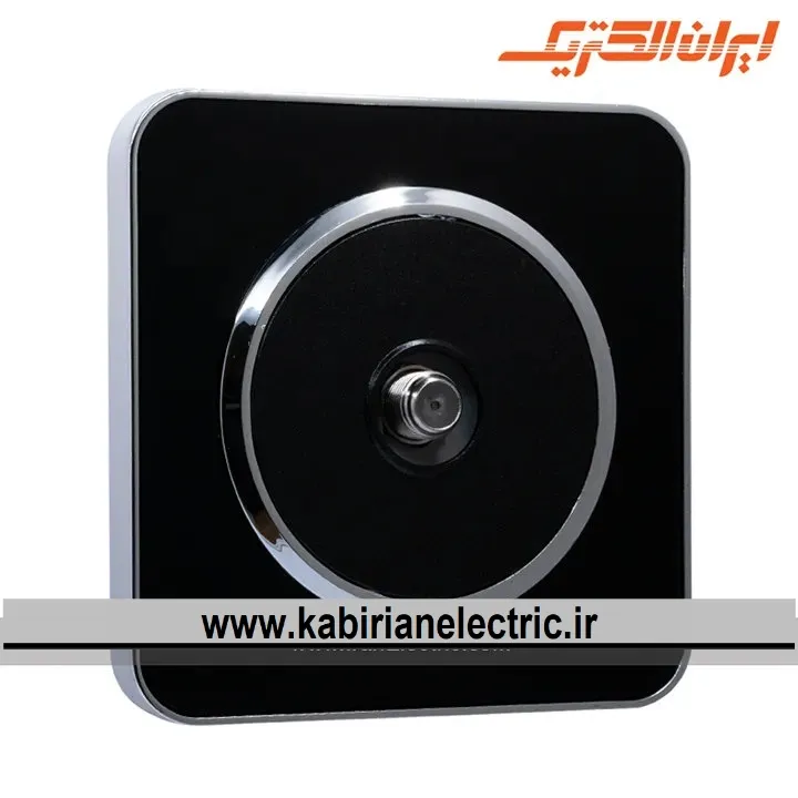 KB-001715 پریز آنتن SAT اسپیناس سیلور زه مشکی میان مشکی ایران الکتریک - تصویر 1