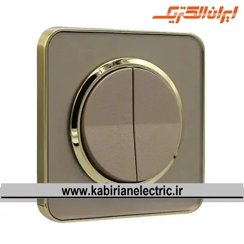KB-001737 کلید دو پل اسپیناس طلایی زه بژ میان بژ ایران الکتریک - تصویر 1
