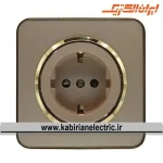 پریز برق ارتدار اسپیناس طلایی زه بژ میان بژ ایران الکتریک - تصویر 2