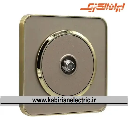 KB-001743 پریز آنتن SAT اسپیناس طلایی زه بژ میان بژ ایران الکتریک - تصویر 1