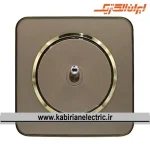 کلید تک پل اهرمی اسپیناس طلایی زه بژ میان بژ ایران الکتریک - تصویر 2