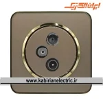 پریز آنتن RD-SAT-TV اسپیناس طلایی زه بژ میان بژ ایران الکتریک - تصویر 2
