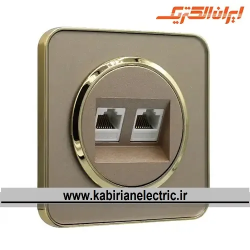 KB-001760 سوکت شبکه کامپیوتر اسپیناس طلایی زه بژ میان بژ ایران الکتریک - تصویر 1