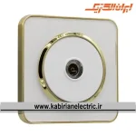 پریز آنتن TV اسپیناس طلایی زه سفید میان سفید ایران الکتریک