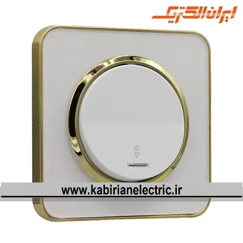 KB-001768 کلید تبدیل اسپیناس طلایی زه سفید میان سفید ایران الکتریک - تصویر 1