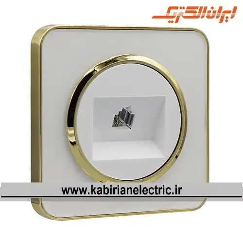 KB-001770 سوکت تلفن اسپیناس طلایی زه سفید میان سفید ایران الکتریک - تصویر 1