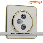پریز آنتن RD-SAT-TV اسپیناس طلایی زه سفید میان سفید ایران الکتریک