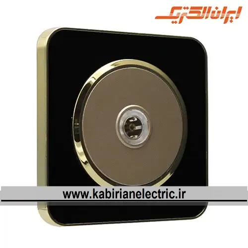 KB-001791 پریز آنتن TV اسپیناس طلایی زه مشکی میان بژ ایران الکتریک - تصویر 1
