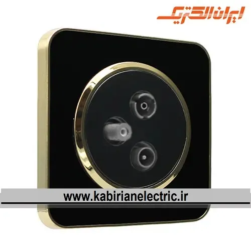 KB-001842 پریز آنتن RD-SAT-TV اسپیناس طلایی زه مشکی میان مشکی ایران الکتریک - تصویر 1