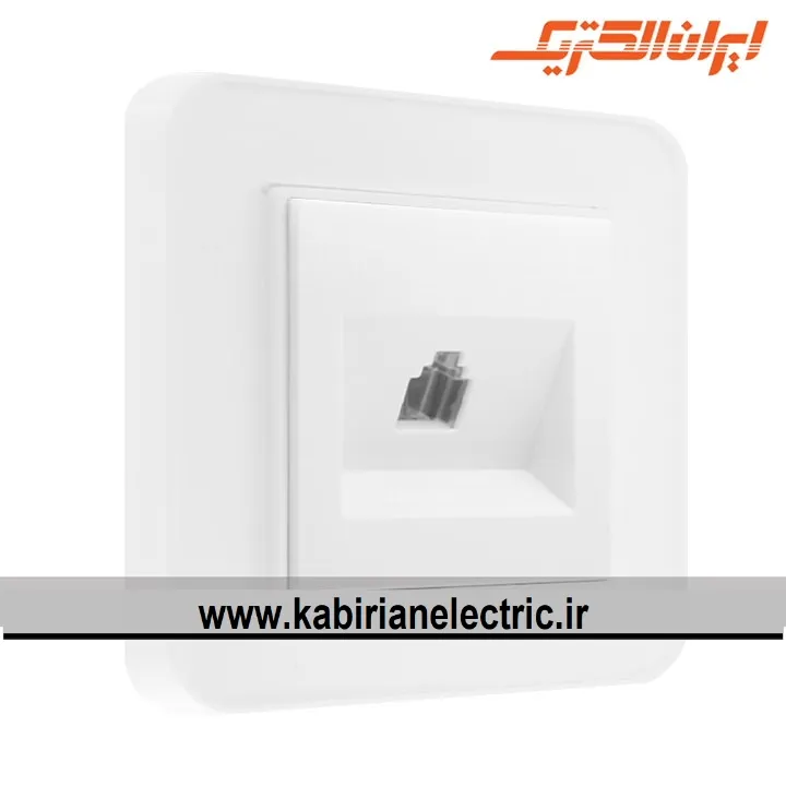 KB-001885 سوکت تلفن ارس سفید ایران الکتریک - تصویر 1