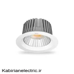 چراغ سقفی توکار ایشاین بدنه سفید گرد 20 وات EDC